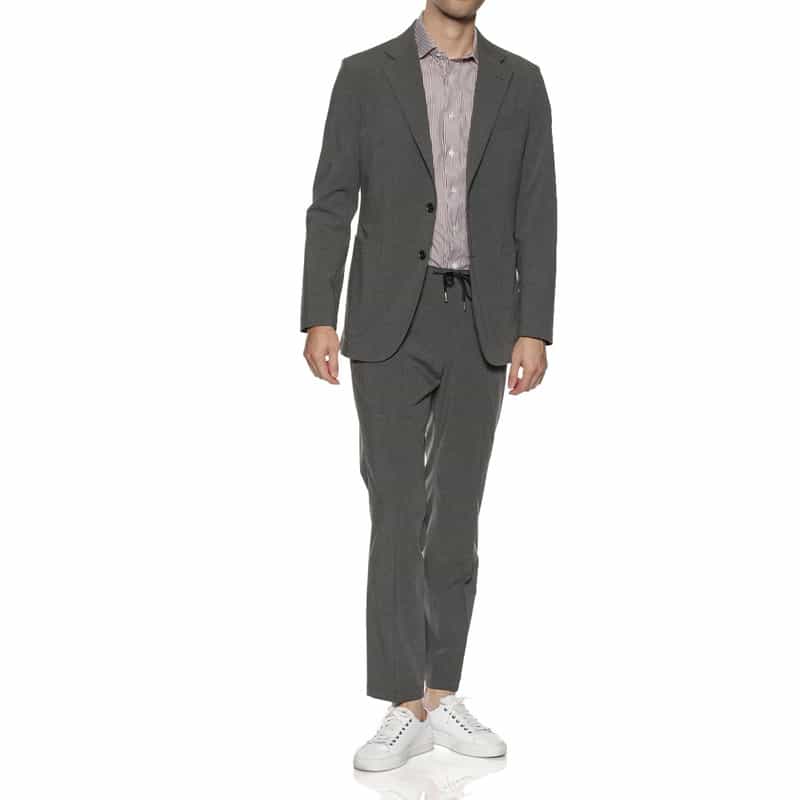 BARNEYS NEW YORK セットアップ イージースラックスパンツ GRAY