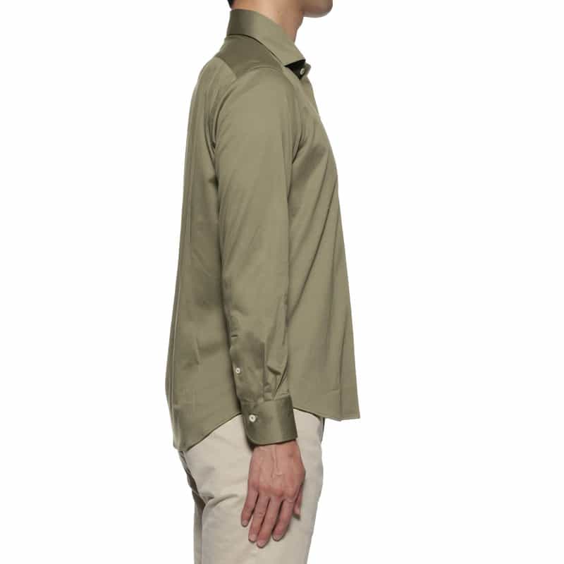 BARNEYS NEW YORK カッタウェイカラーシャツ KHAKI