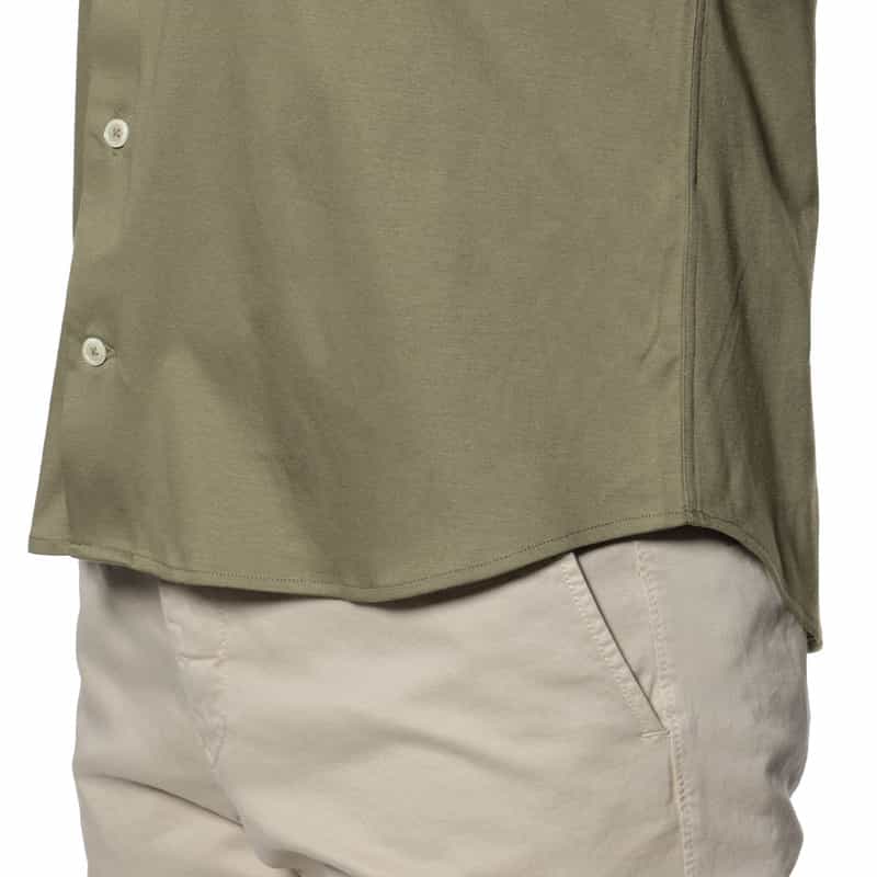 BARNEYS NEW YORK カッタウェイカラーシャツ KHAKI
