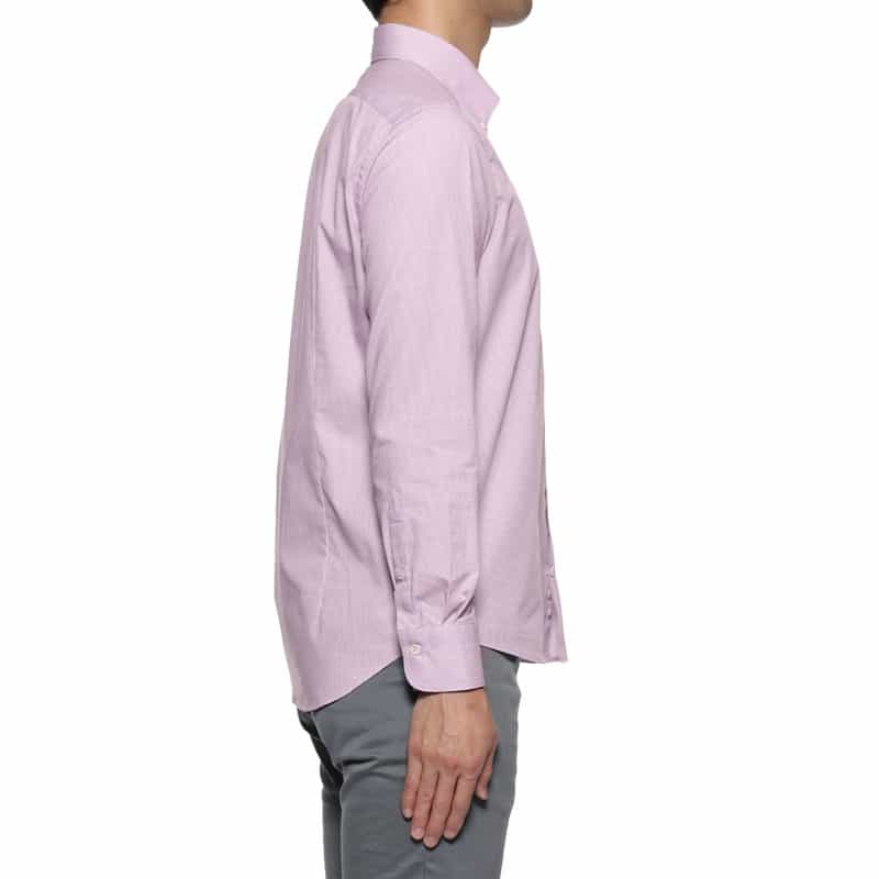 BARNEYS NEW YORK ギンガムチェック柄ボタンダウンシャツ PURPLE