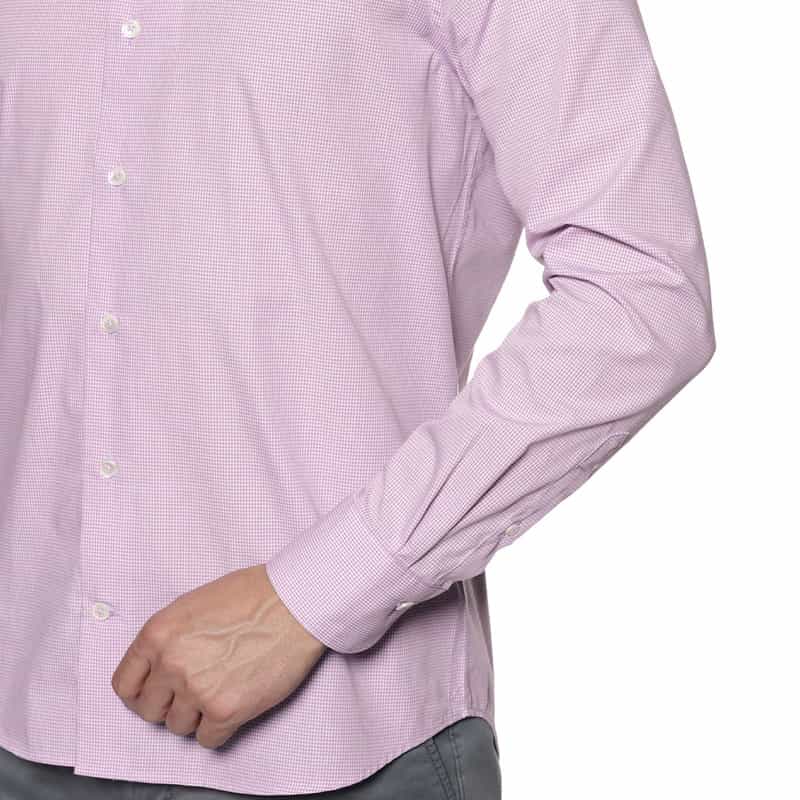 BARNEYS NEW YORK ギンガムチェック柄ボタンダウンシャツ PURPLE