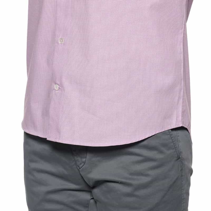 BARNEYS NEW YORK ギンガムチェック柄ボタンダウンシャツ PURPLE