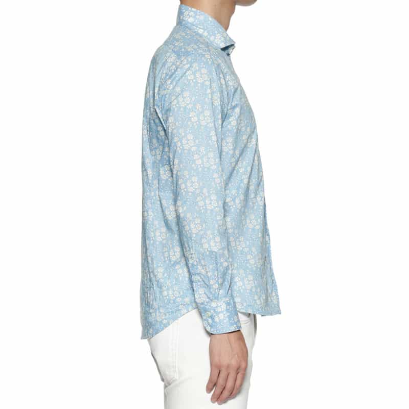 BARNEYS NEW YORK リバティープリントシャツ BLUE