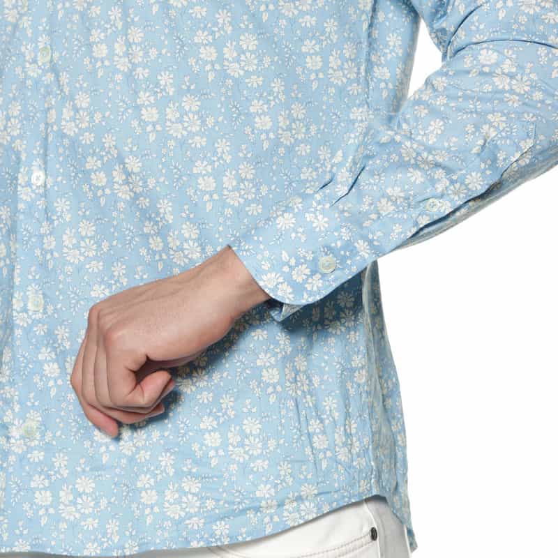 BARNEYS NEW YORK リバティープリントシャツ BLUE