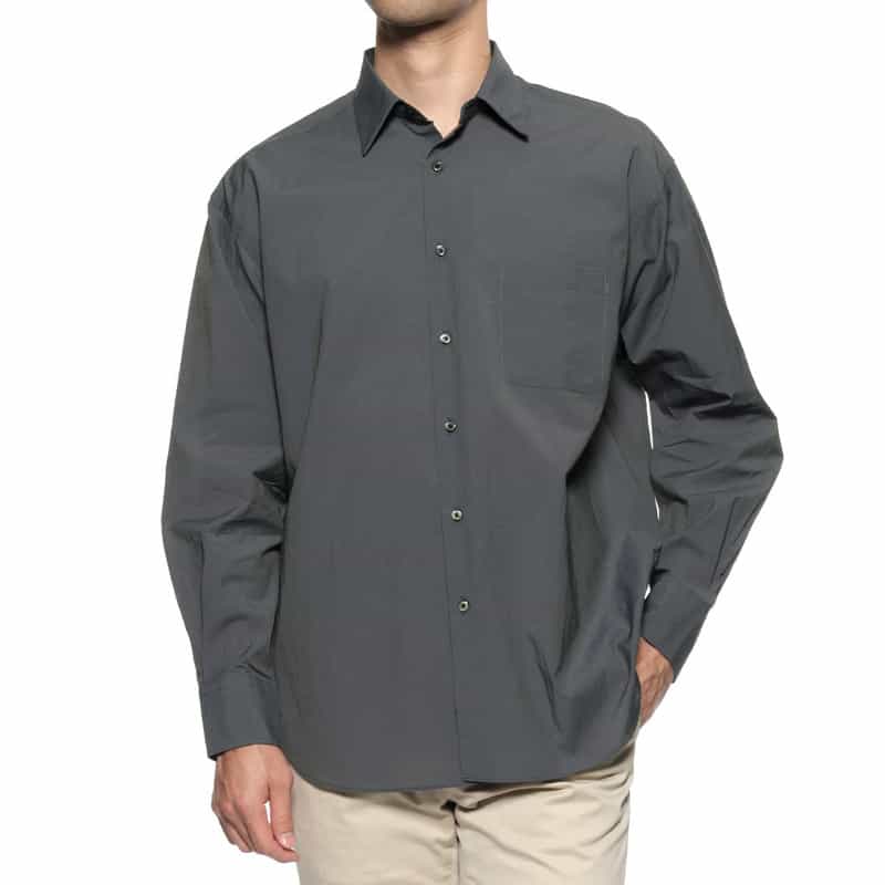 BARNEYS NEW YORK レギュラーカラーシャツ DARK GRAY