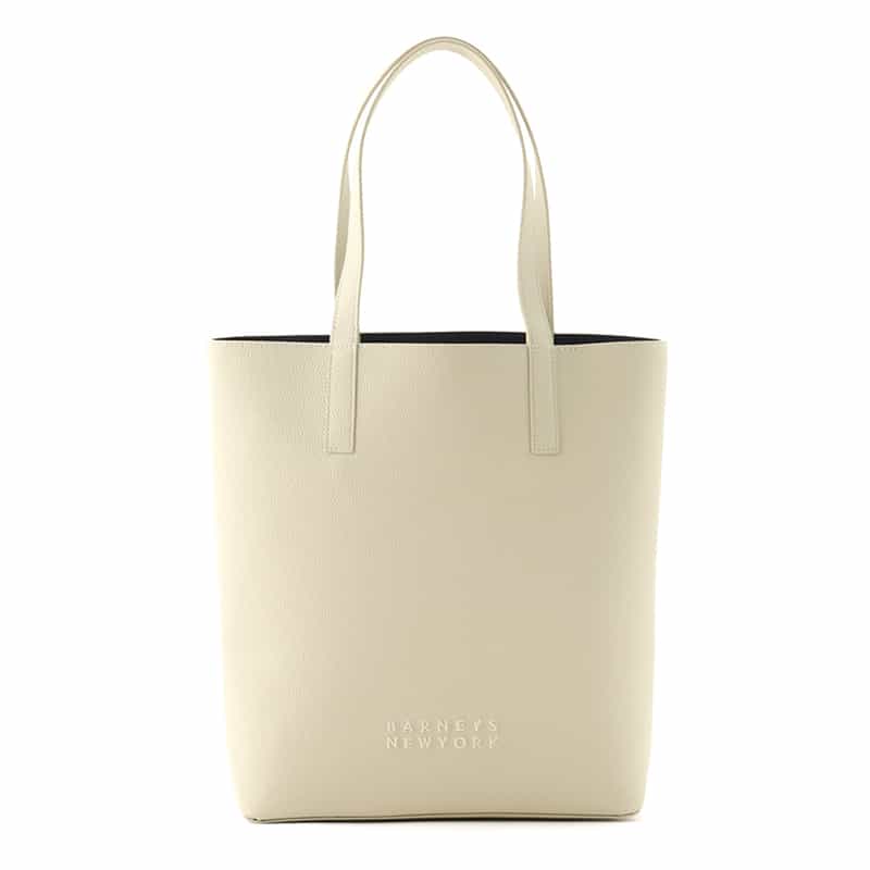 BARNEYS NEW YORK マイクロファイバー素材 縦型トートバッグ WHITE