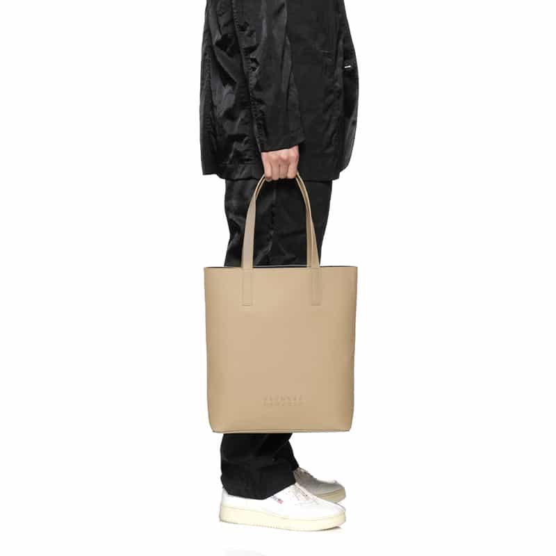 BARNEYS NEW YORK マイクロファイバー素材 縦型トートバッグ BEIGE