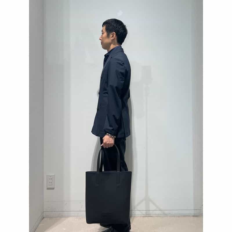 BARNEYS NEW YORK マイクロファイバー素材 縦型トートバッグ BLACK