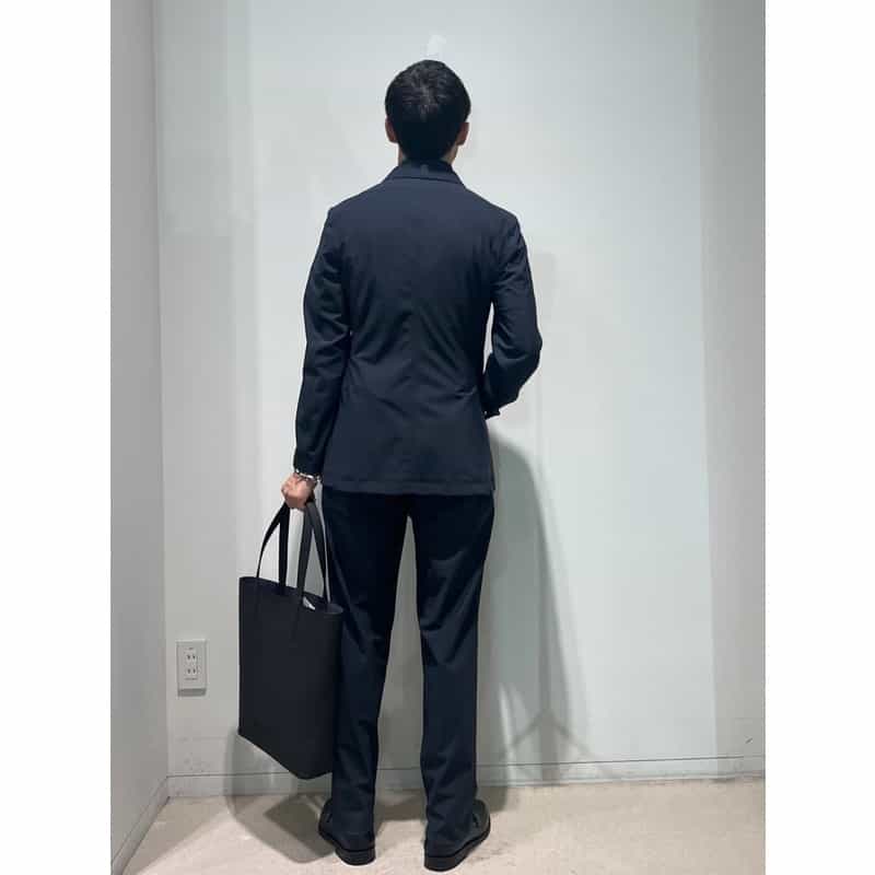 BARNEYS NEW YORK マイクロファイバー素材 縦型トートバッグ BLACK