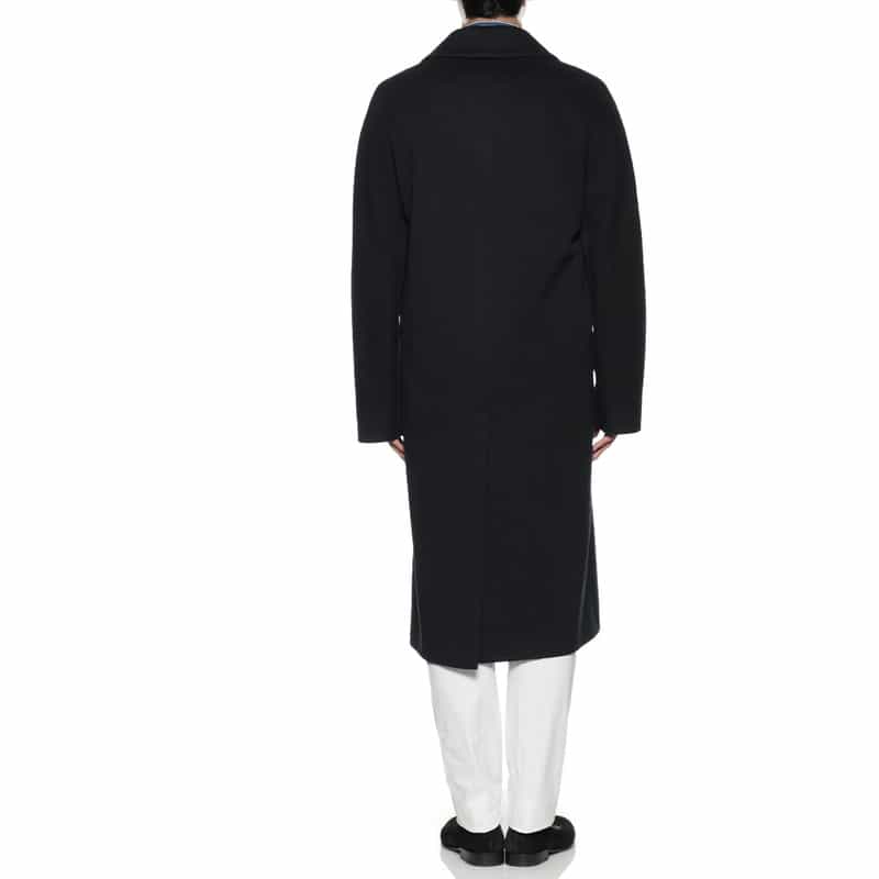 BARNEYS NEW YORK カシミヤ素材チェスターコート NAVY