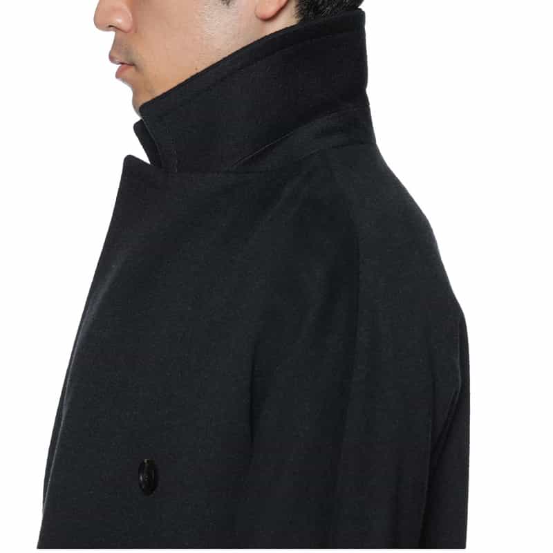 BARNEYS NEW YORK カシミヤ素材チェスターコート NAVY