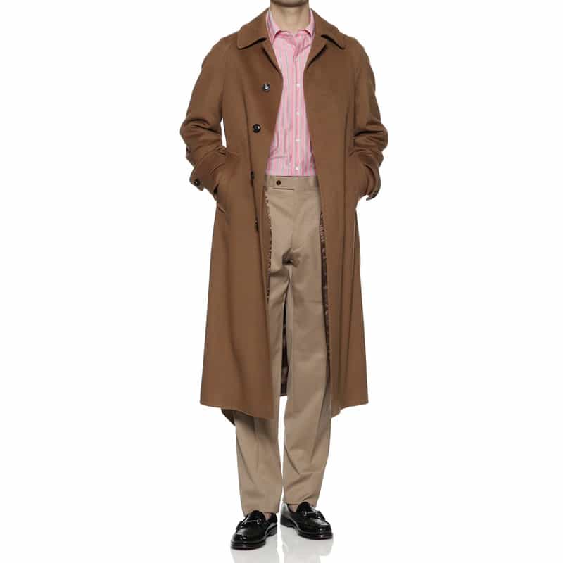 BARNEYS NEW YORK カシミヤ素材ベルテッドコート CAMEL