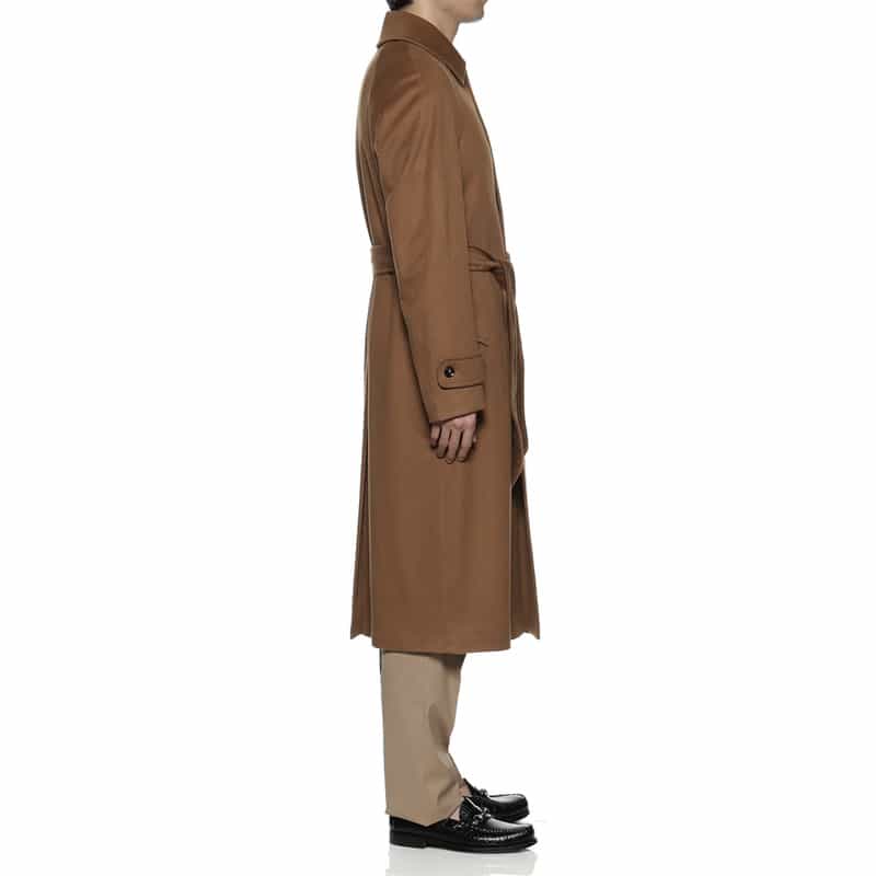 BARNEYS NEW YORK カシミヤ素材ベルテッドコート CAMEL