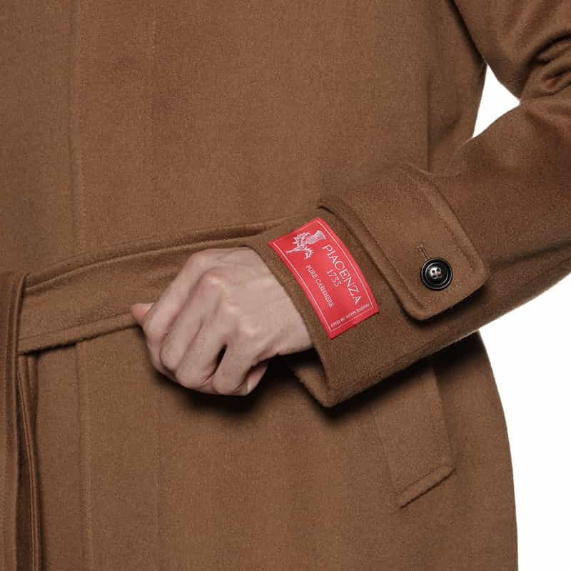 BARNEYS NEW YORK カシミヤ素材ベルテッドコート CAMEL