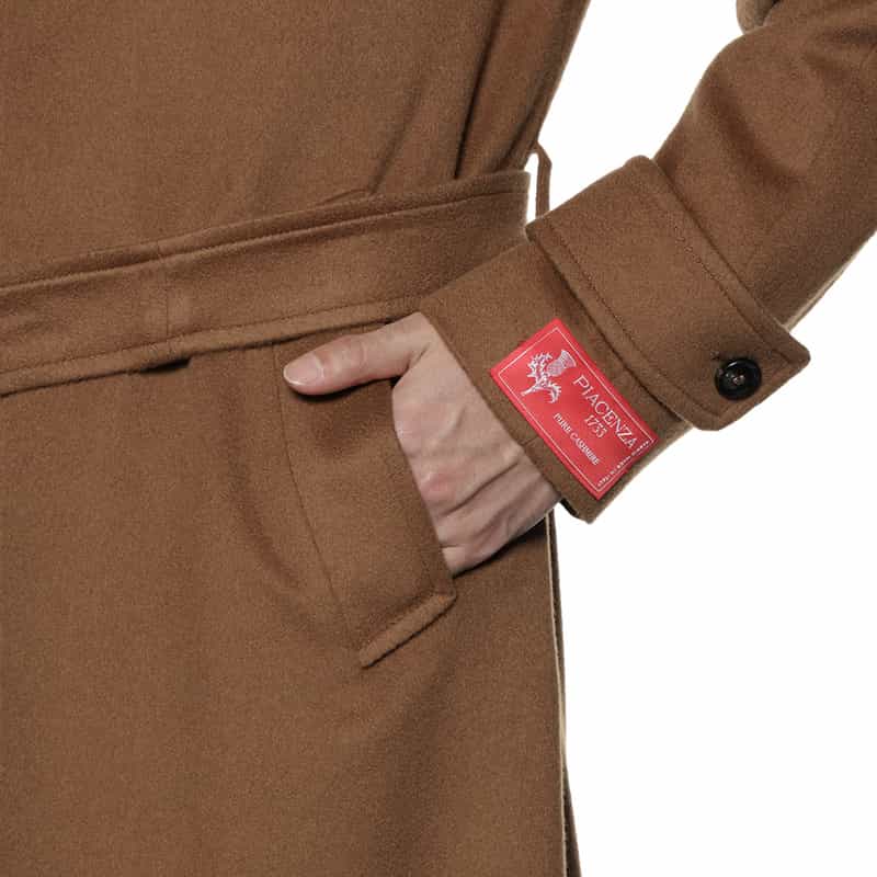 BARNEYS NEW YORK カシミヤ素材ベルテッドコート CAMEL