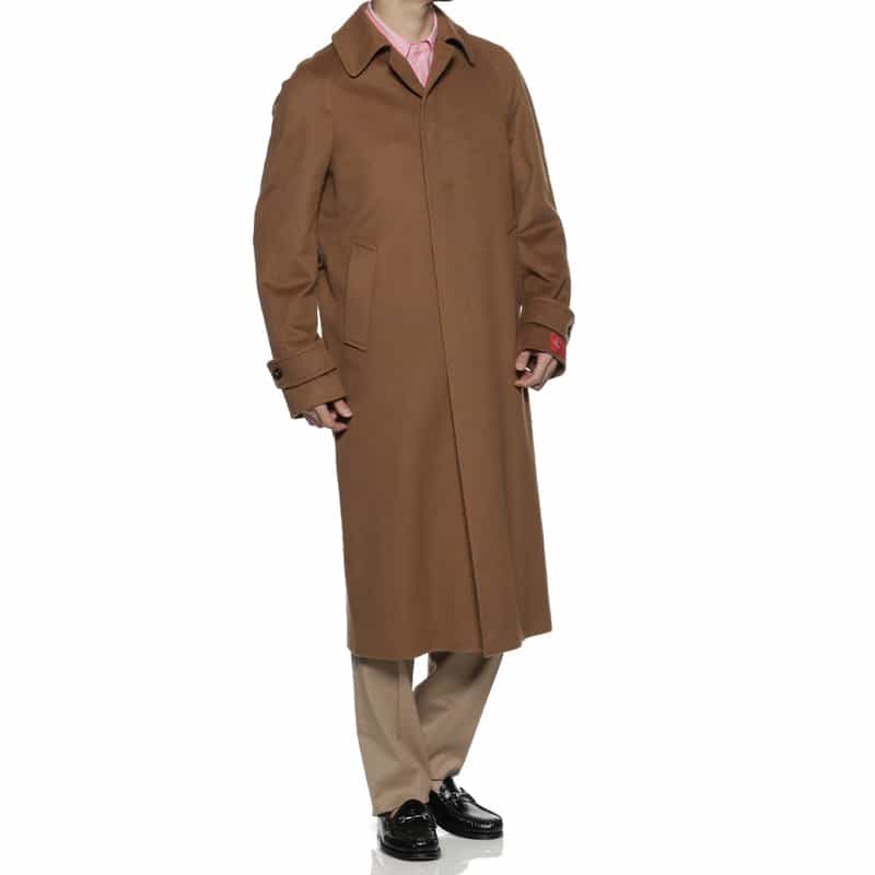 BARNEYS NEW YORK カシミヤ素材ベルテッドコート CAMEL