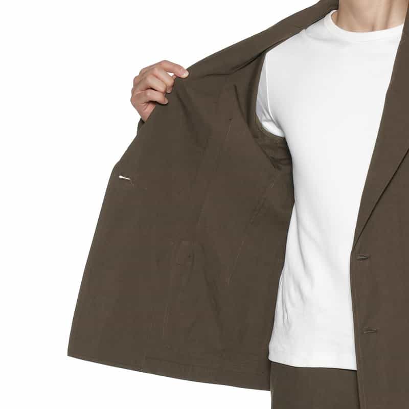 BARNEYS NEW YORK セットアップ ダブルブレステッドジャケット BROWN