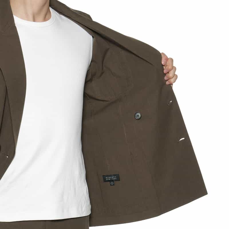 BARNEYS NEW YORK セットアップ ダブルブレステッドジャケット BROWN