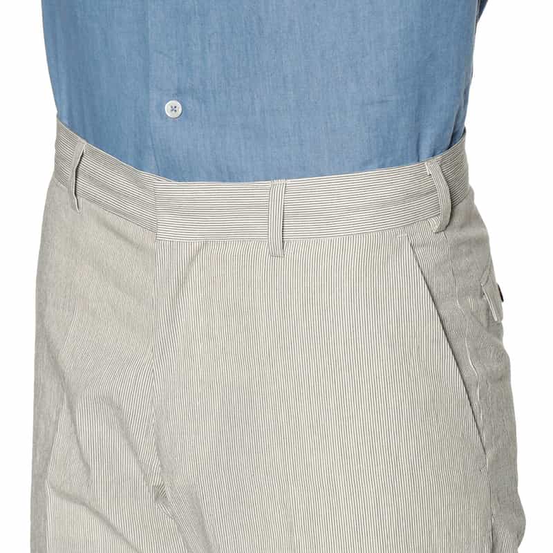 BARNEYS NEW YORK セットアップ ストライプ柄テーパードパンツ WHITE