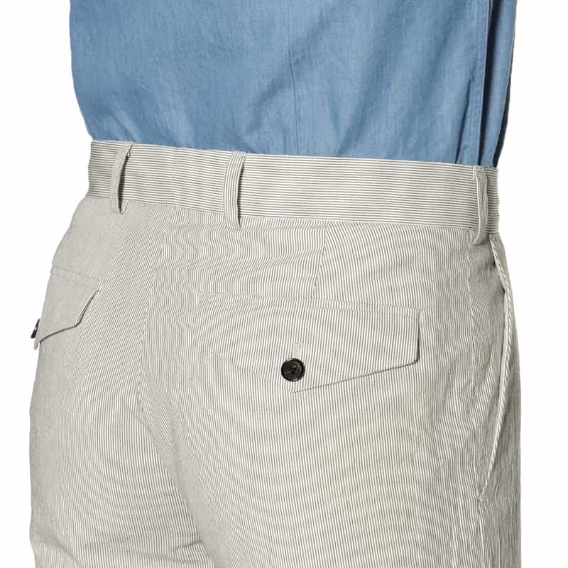 BARNEYS NEW YORK セットアップ ストライプ柄テーパードパンツ WHITE