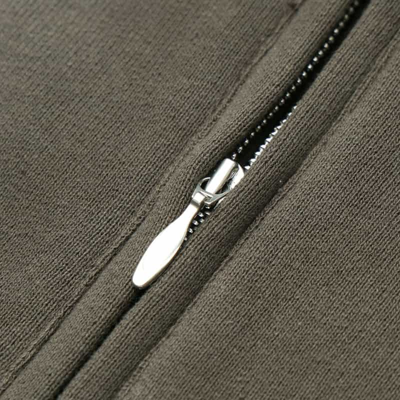 BARNEYS NEW YORK ジップアップ スウェットプルオーバー KHAKI