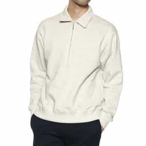 ジップアップ スウェットプルオーバー