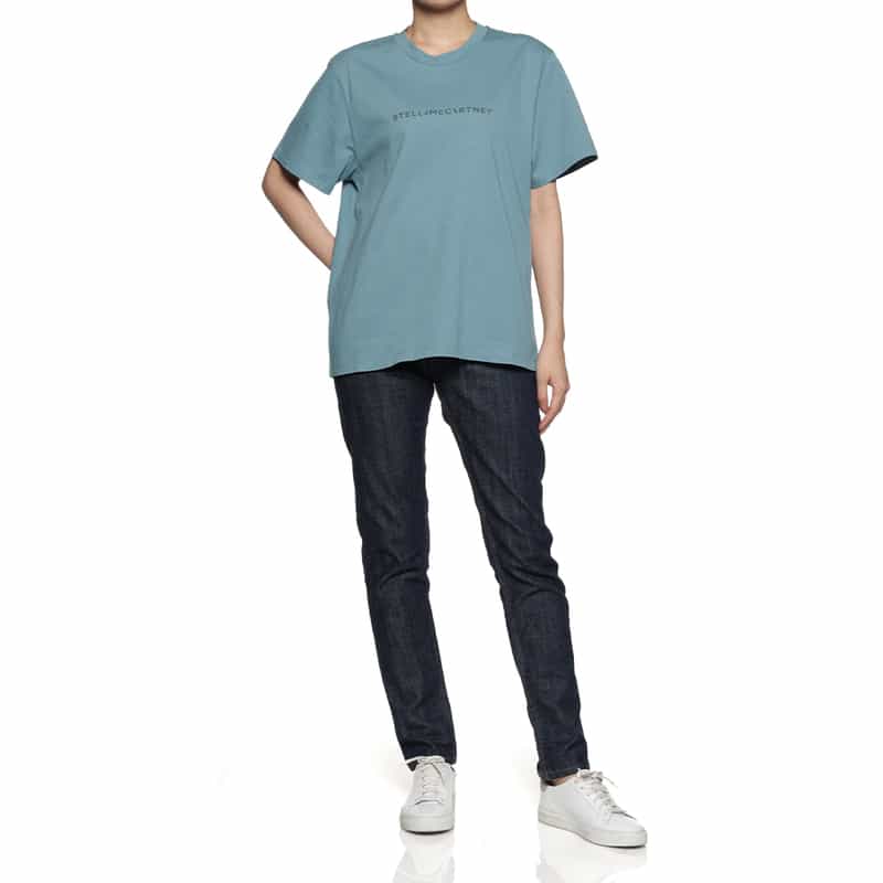 STELLA McCARTNEY STELLA McCARTNEY＜ステラ マッカートニー＞アイコニックロゴ Tシャツ BLUE