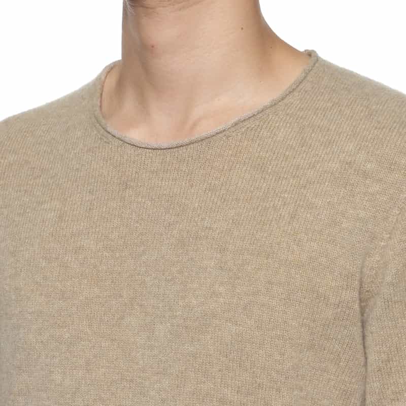 BARNEYS NEW YORK カシミヤクルーネックニットプルオーバー BEIGE