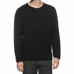 カシミヤクルーネックニットプルオーバー