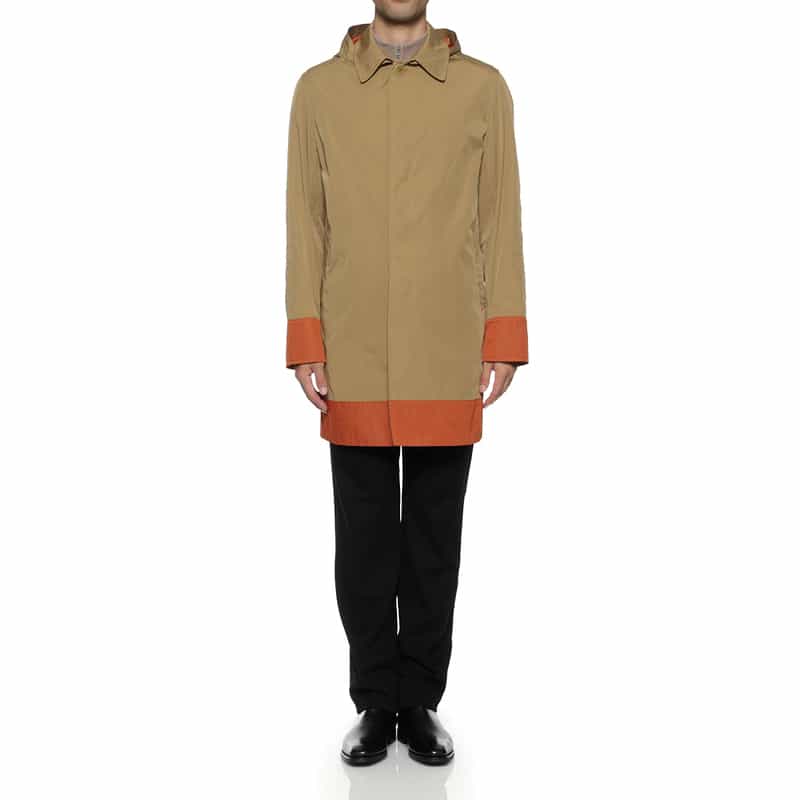 BARNEYS NEW YORK ダブルフェイスフーデッドコート BEIGE