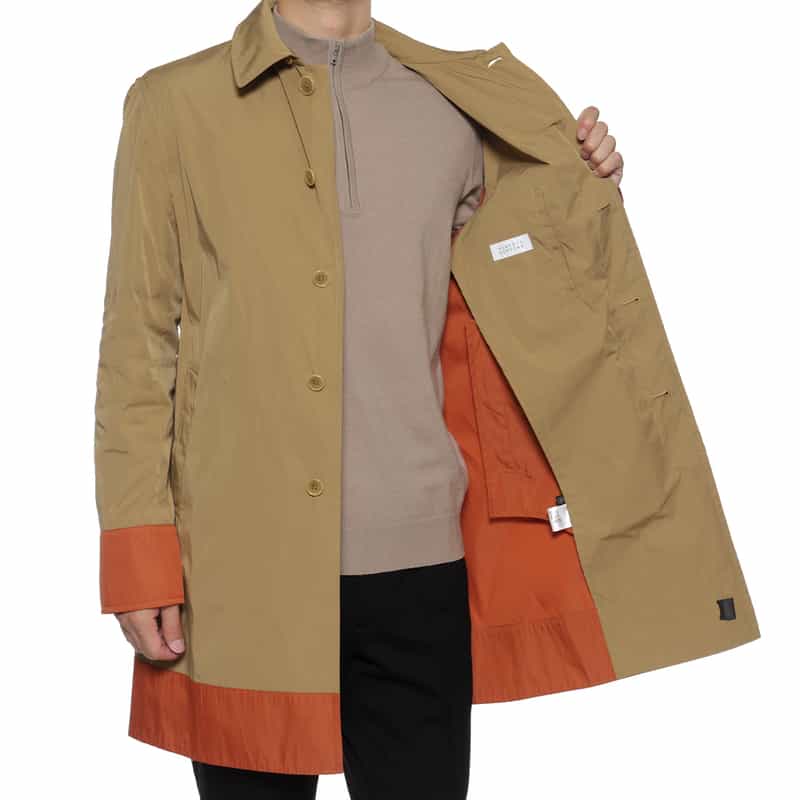 BARNEYS NEW YORK ダブルフェイスフーデッドコート BEIGE