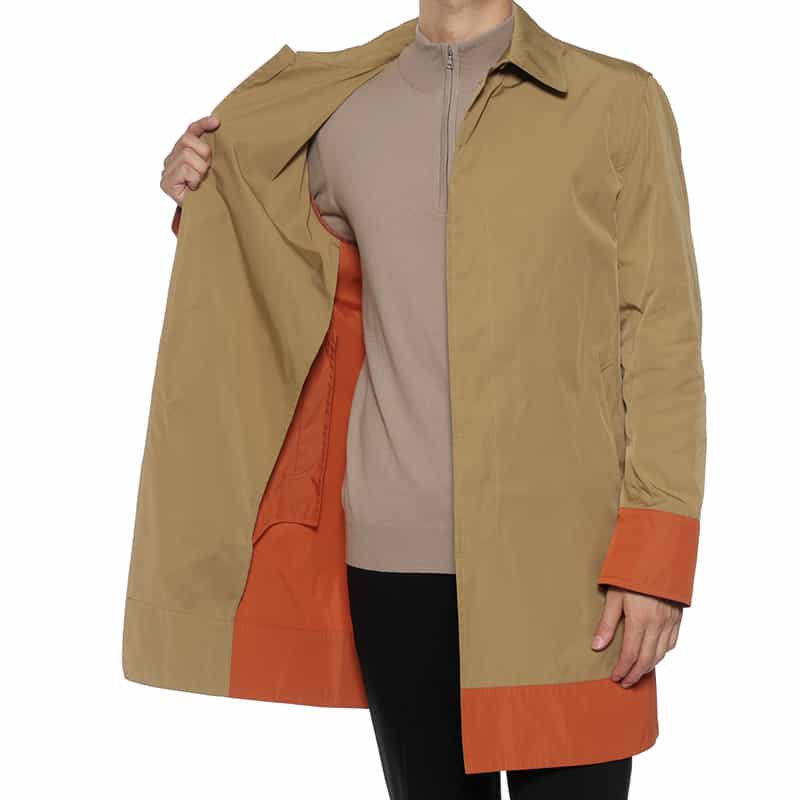 BARNEYS NEW YORK ダブルフェイスフーデッドコート BEIGE