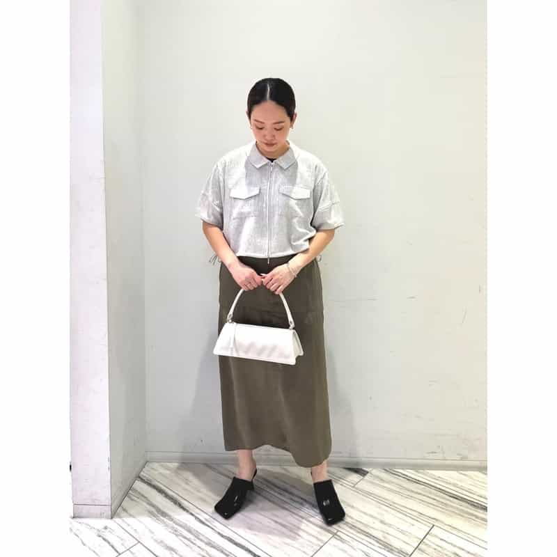 BARNEYS NEW YORK スクエアトゥ ミュールサンダル BLACK