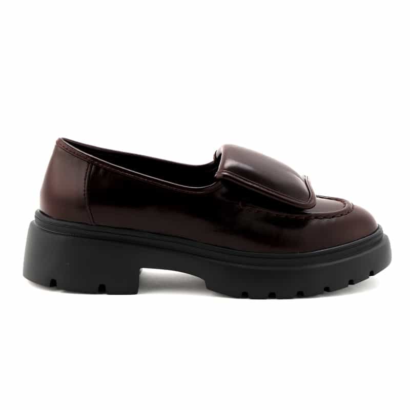 BARNEYS NEW YORK ボリュームソールローファー BROWN