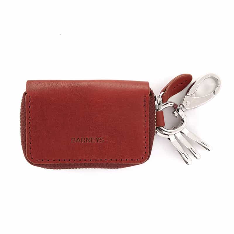 "BARNEYS" ロゴ入りレザースマートキーケース