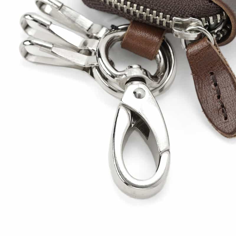 BARNEYS NEW YORK "BARNEYS" ロゴ入りレザースマートキーケース DARK BROWN