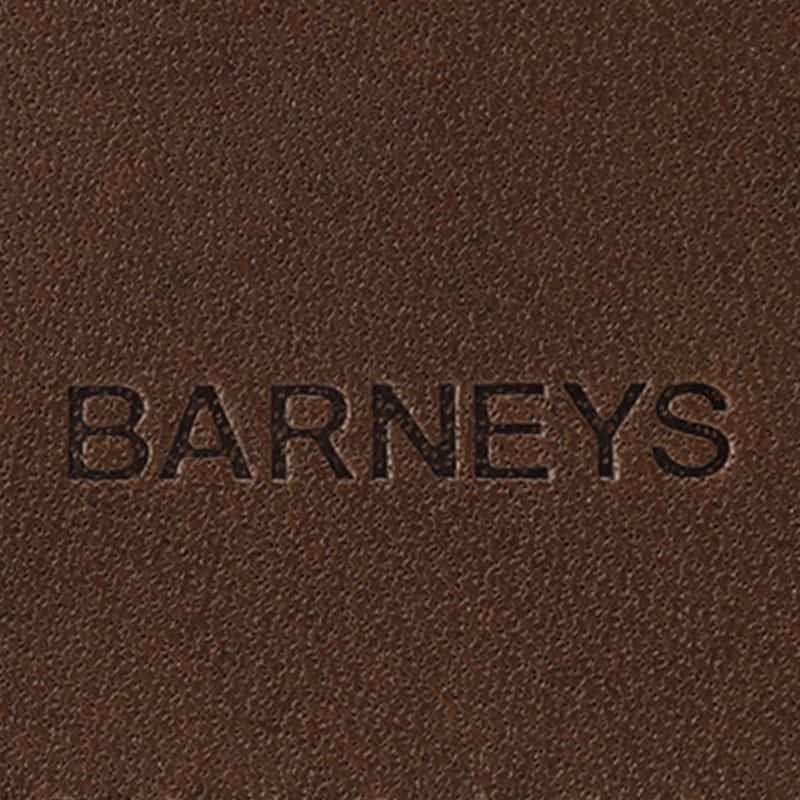 BARNEYS NEW YORK "BARNEYS" ロゴ入りレザースマートキーケース DARK BROWN