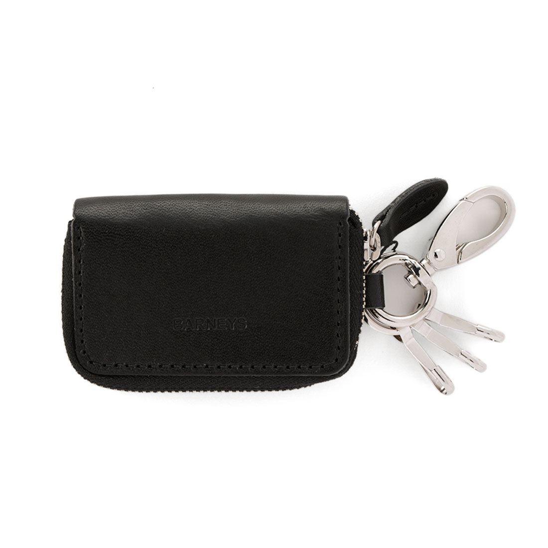 "BARNEYS" ロゴ入りレザースマートキーケース
