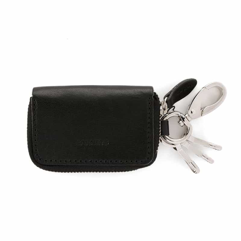 "BARNEYS" ロゴ入りレザースマートキーケース