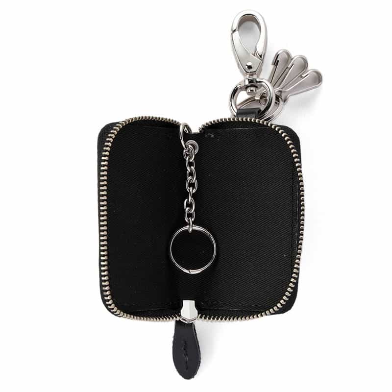 BARNEYS NEW YORK "BARNEYS" ロゴ入りレザースマートキーケース BLACK