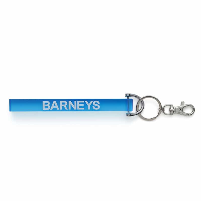 BARNEYS NEW YORK "BARNEYS" ロゴ入り アクリルキーホルダー BLUE