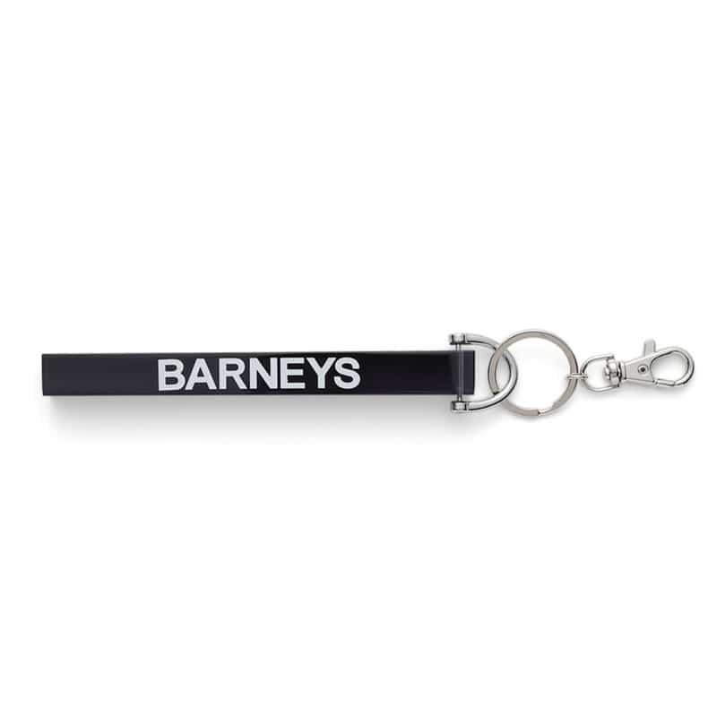 BARNEYS NEW YORK "BARNEYS" ロゴ入り アクリルキーホルダー BLACK