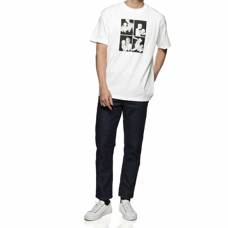 BARNEYS NEW YORK バーニーズ ニューヨーク限定ロゴ入り "USAK" Tシャツ WHITE