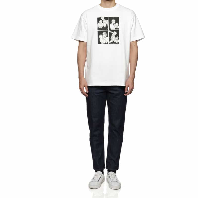 BARNEYS NEW YORK バーニーズ ニューヨーク限定ロゴ入り "USAK" Tシャツ WHITE
