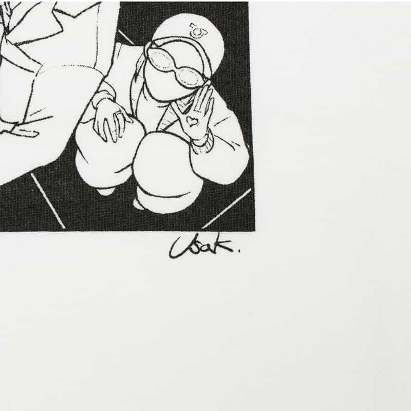 BARNEYS NEW YORK バーニーズ ニューヨーク限定ロゴ入り "USAK" Tシャツ WHITE