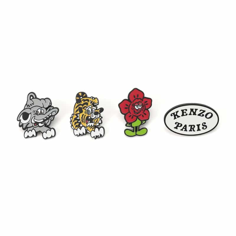 KENZO ピンバッジ 4点セット MULTI COLOR