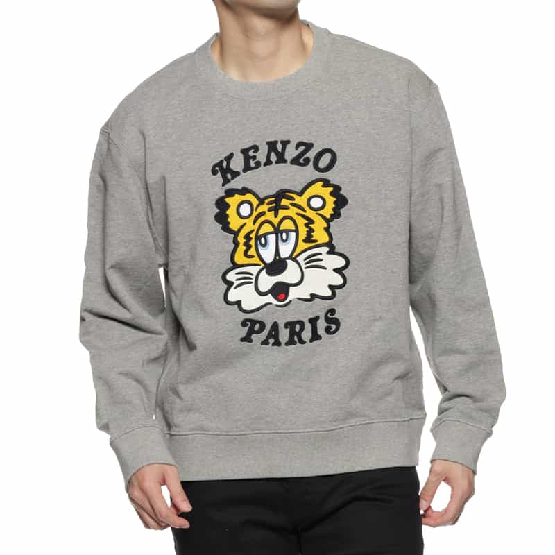 KENZO エンブロイダリー スエットプルオーバー GRAY