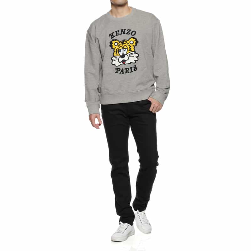 KENZO KENZO＜ケンゾー＞エンブロイダリー スウェットプルオーバー GRAY