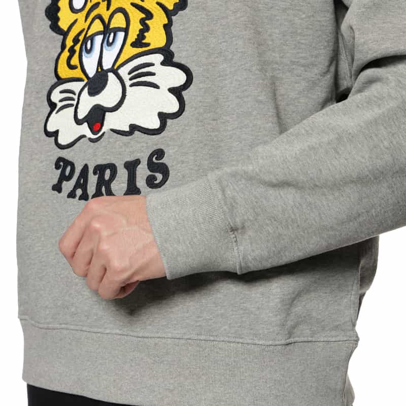 KENZO KENZO＜ケンゾー＞エンブロイダリー スウェットプルオーバー GRAY