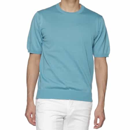 未使用FILIPPO DE LAURENTIIS / ニット ポロシャツ FILIPPO DE LAURENTIIS - 7ゲージ コットン ニットポロシャツ